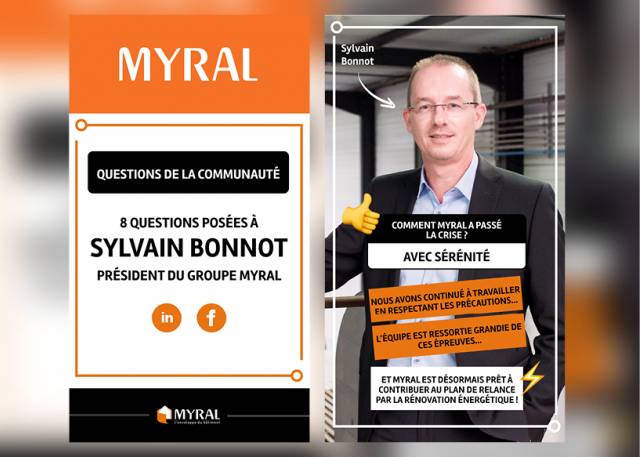 Sylvain Bonnot, président du groupe Myral répond aux questions de la communauté professionnelle